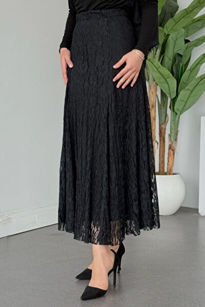 Şulemoda Giyim Maldives Lace Skirt Black