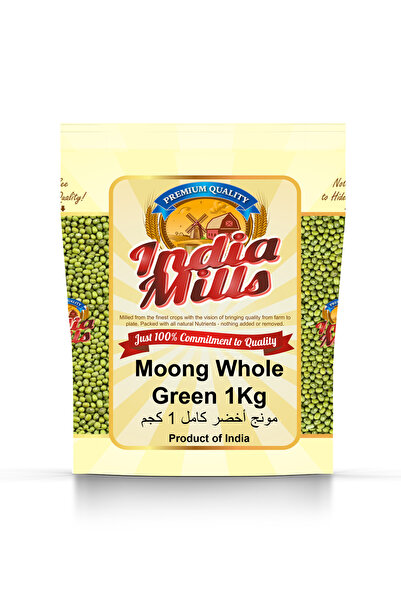 India Mills Moong Whole Green, 1 Kg