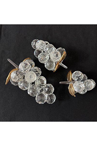 ÖZ KRİSTAL DESİGN Kristal Üçlü Altın Üzüm