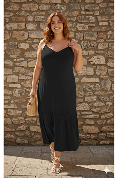 CNG MODA Plus Size Skirt Ruffle Modal Dress