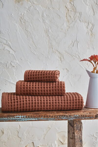 MetisTex Metis Waffle Bath Towel Set-Tile