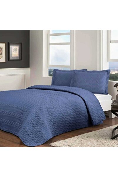 Taç Parley Tek Kişilik Yatak Örtüsü Lacivert