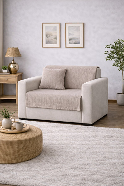 NazeninHome Sofa Cover |   Tv Blanket |   Muslin Coverlet 100 X 220 cm (2 Lay...