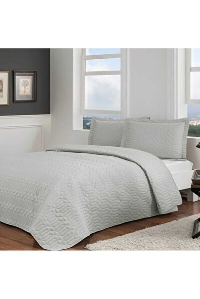 Taç Parley Tek Kişilik Yatak Örtüsü Gri