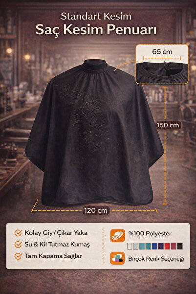 Owersea Saç Kesim Penuarı Su ve Kıl Tutmaz Tam Kapama Kolay Giyilir Profesyon...