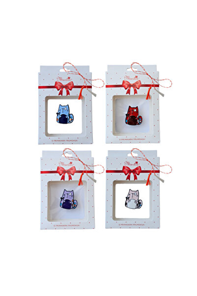 Abundo Set of 4 cat brooches