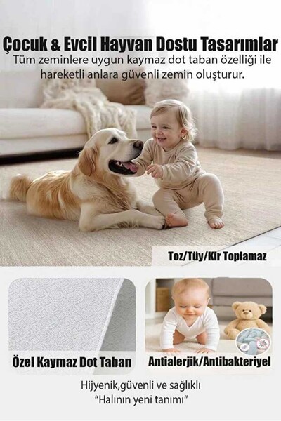 Qatalina Dijital Baskı Kaymaz Taban Yıkanabilir Çok Renkli Çizgili Modern Salon Halısı Mutfak ve Koridor Halısı