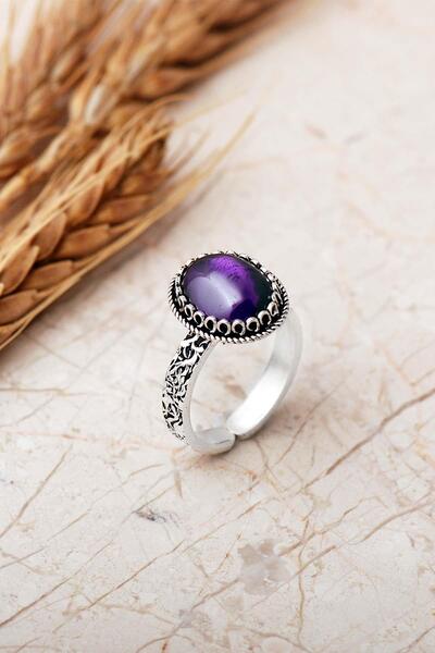 Sümer Telkari 2 Farklı Doğal Taş Seçenekli Elişi Ayarlanabilir 925 Ayar Gümüş...