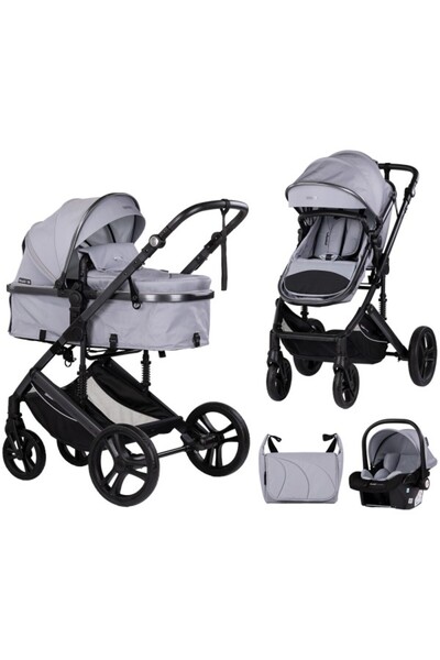 Chipolino Amore 3 in 1 Platinum stroller, pram + sports + car seat