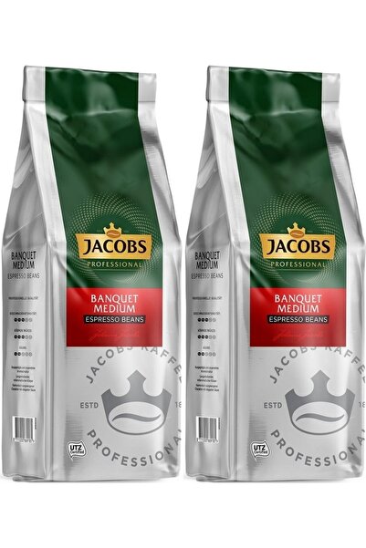 Jacobs Banquet Medium Core Coffee 1kg (Espresso Beans) (Set of 2)