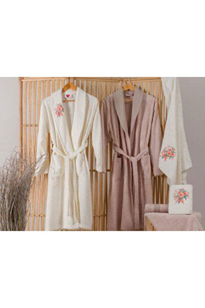 Talis Set of bathrobes and bath towels Lenora Ekru-Cappuccino (Bamboo)