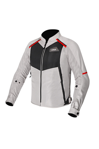 LS2 Breeze Summer Mesh Women's Coat Gray-Black-Red