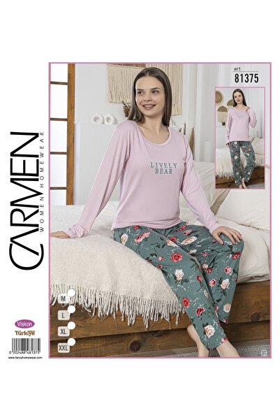 Carmen Ring Viscose Fabric Women's Pajama Set