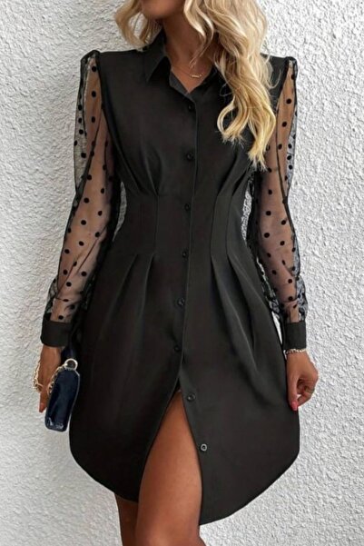 Hiccup Janes Polka Dot A-Line Midi Dress, Button Closure