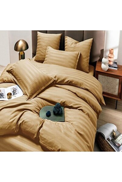 OEM Set Lenjerie de Pat, 6 Piese Damasc, Casa New Concept, Pat Dublu