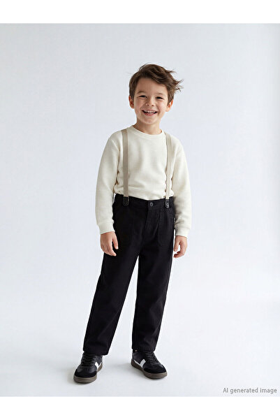 LC Waikiki Peak Yeni Sezon Beli Lastikli Askılı Erkek Çocuk Pantolon