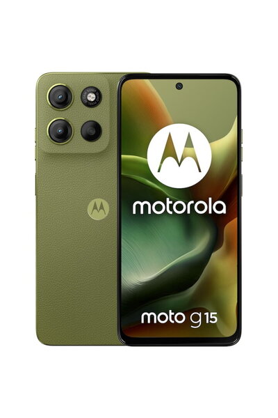 Motorola Telefon mobil G15, Dual SIM, 128GB, 8GB RAM, Iguana Green