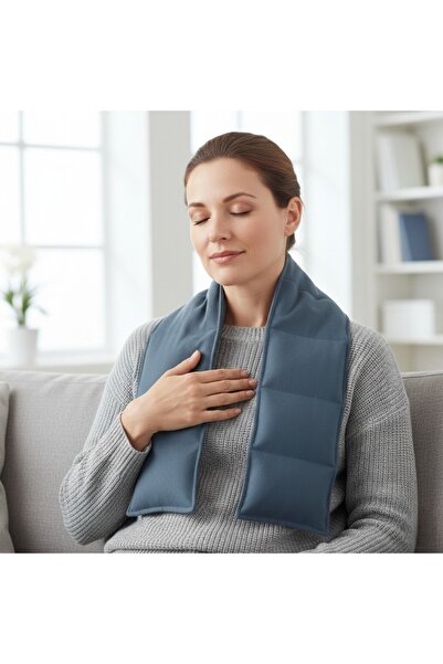 Hedea Cherry Seed Pillow Natural Hot Cold Therapy Washable Light Blue