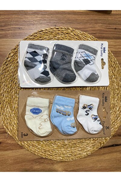 Kral Baby جوارب قطنية ناعمة للأطفال الأولاد مكونة من 6 قطع