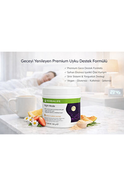 Herbalife Night Mode Safran Ekstreli Uyku Destek Tozu 180g Papatya & Şeftali ...