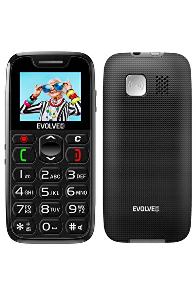 EVOLVEO EasyPhone, mobile phone for seniors with charging stand, 32 MB, 2G Black