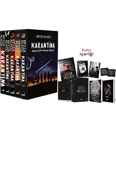 İndigo Kitap Karantina Serisi Seti-5 Kitap Takım- Ciltli Kutulu ve Sıfır Nokt...