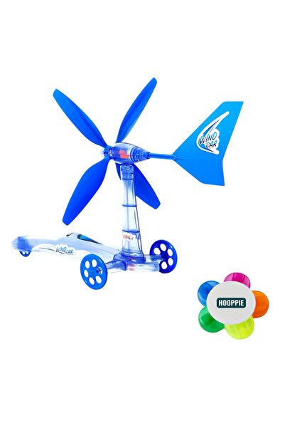 OEM Hooppie wind-powered car, DIY, white/blue, 25x15 cm, 10 years + and Mini ...