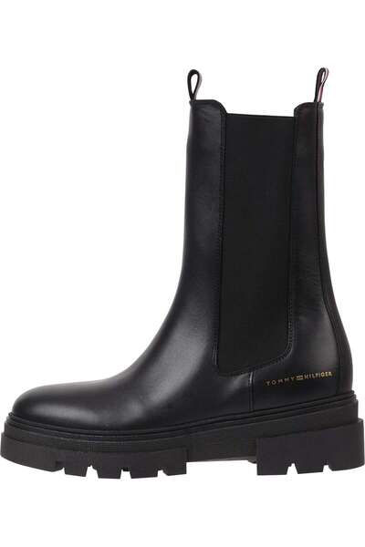 Tommy Hilfiger MONOCHROMATIC CHELSE Kadın Siyah Bot