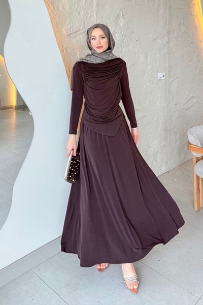 LİFERA Long Skirt Sandy Suit