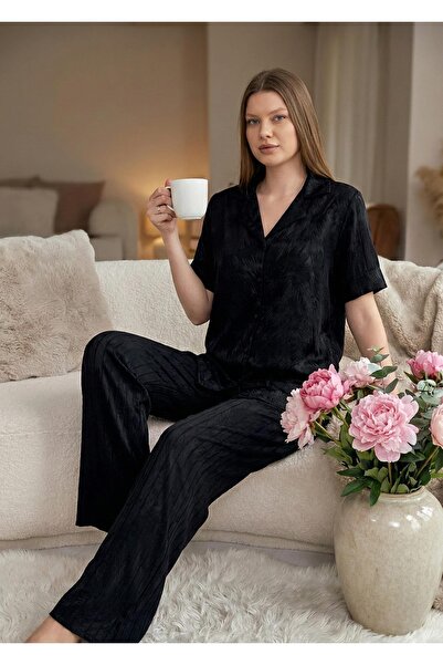 LAGRANZE Set de pijamale pentru femei din satin țesut premium Évora