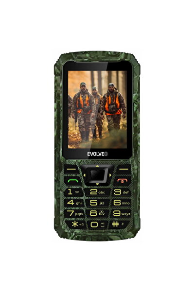 EVOLVEO Telefon mobil StrongPhone Z6, Dual SIM, 2G, IP68, Verde-Camuflaj