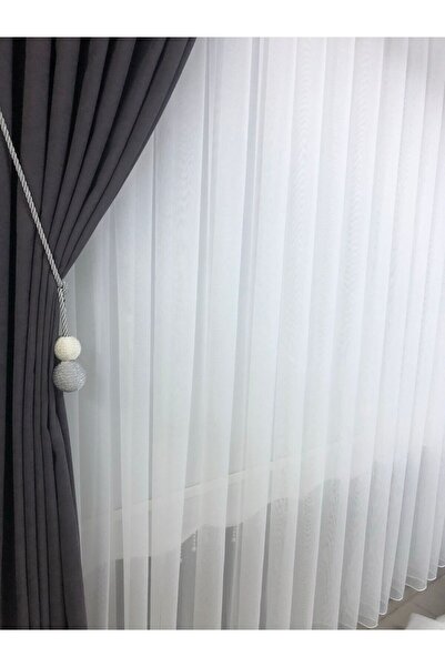 exelance home BAMBU İPEK TÜL EN İYİSİ ŞANTUKLU SIK PİLE ÜTÜ İSTEMEZ SALON TÜL...