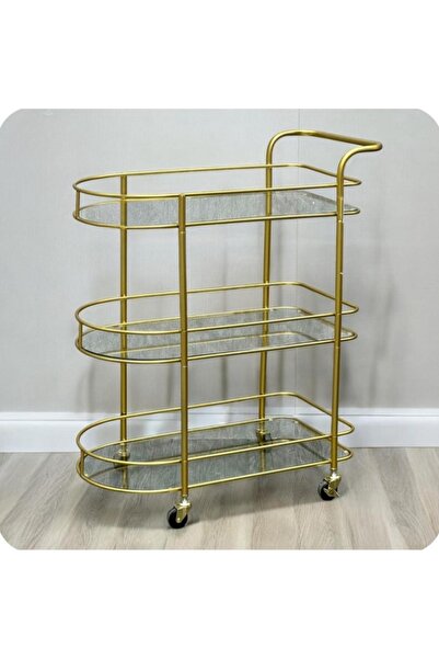 DEC39 A professional serving cart with a sophisticated, modern touch.