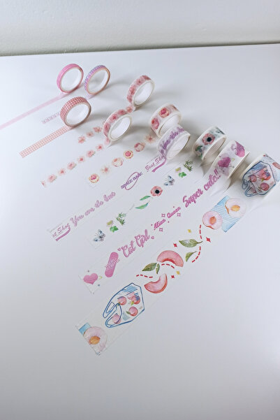 Kolbi Craft 10 Adet Washi Bant Seti Scrapbook Bullet Journal Ajanda Washi Tape