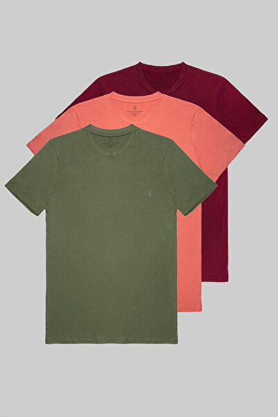 MAXIMILLIAN Tricou pentru bărbați, basic, cu gât crew, din bumbac, croială no...