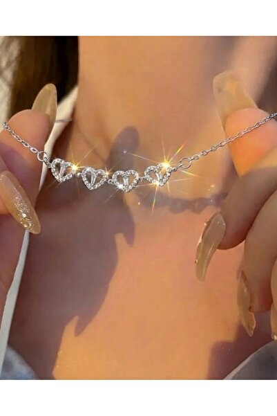 Novalune Çelik Yonca Ve Kalpli Mıknatıslı Açılan Kolye