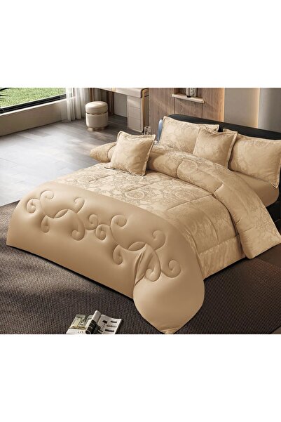 alzawia مفرش 6قطع نفرين ساده بنقش بارز بالوان مميزه