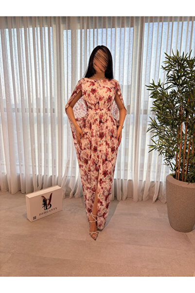 TOP BERLANTY Floral cape dress in soft tulle - an overwhelming touch of femin...