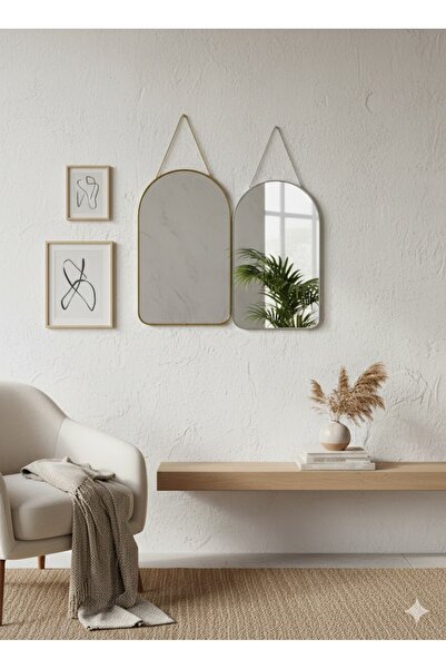 BURAK SHOP DEKORATİF AYNA 23x40 Cm Çerçeveli Askı Aparatlı Ayna
