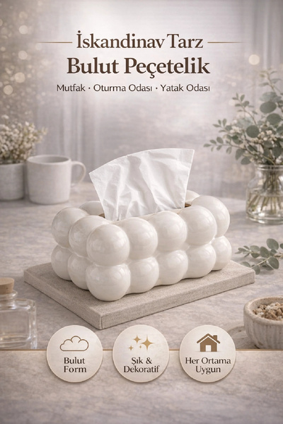 Berdina Home Pinterest Stil Bambu Peçetelik Dekoratif Masaüstü Mutfak Ofis Ka...