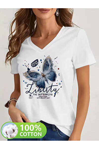 Cevval ЖІНОЧА ФУТБОЛКА З ВИРІЗОМ НА ГРУДЯХ І ПРИНТОМ