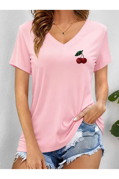 YUNAYT ΓΥΝΑΙΚΕΙΟ ΜΠΛΟΥΖΑΚΙ ΜΕ ΛΑΜΨΗ ΣΕ ΣΧΗΜΑ V ΚΑΙ ΣΤΑΜΠΑ