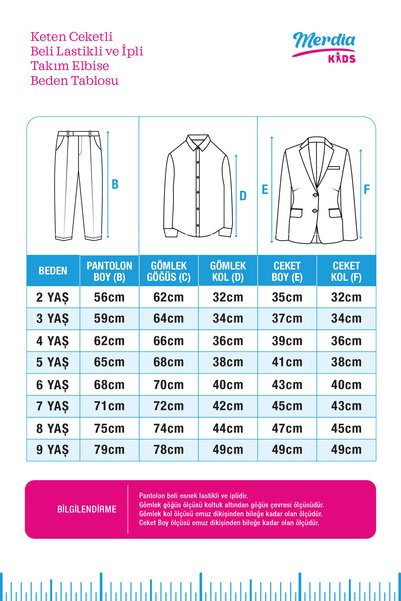 Merdia Boys' Slub Linen Suit (Jacket, Shirt, Bow Tie and Drawstring Pants) Baby Blue