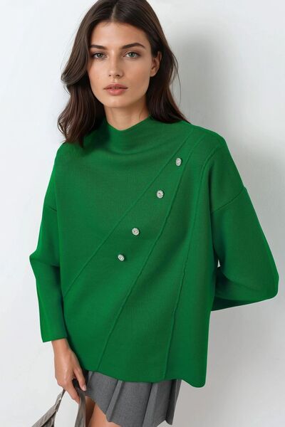 Hiccup My Fashion Button Detailed Knitwear Sweater