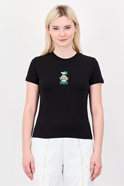 Puma Women Sportswear Fit Short Sleeve Outdoor T-Shirt, Black