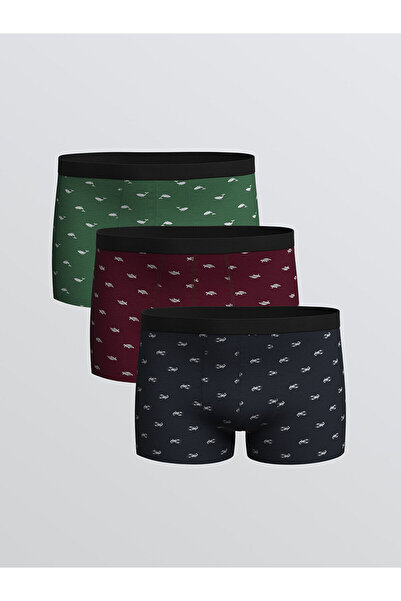 LC Waikiki Peak New Season Standard Fit Cotton Flexible Men's Boxer 3-Pack