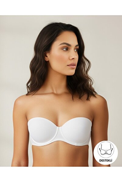 Nurteks Intimo Donna 3528 supported padded push-up strapless bra