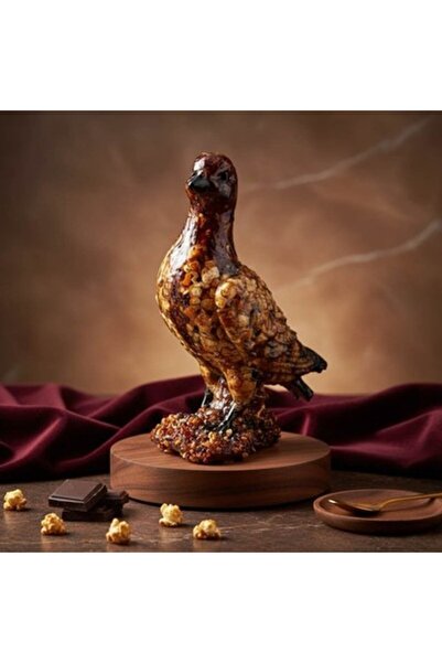 Unbraded Amber pigeon Decorative Sculpture – Natural Amber Stone Art Piece