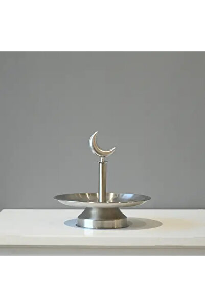 Generic Elegant Crescent Design Stainless Steel Serving Plate