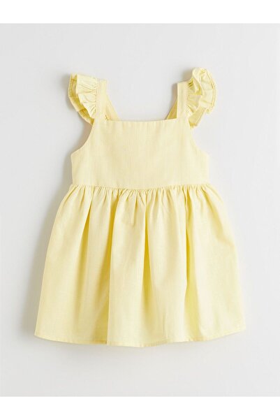 LC Waikiki Square Neck Ruffle Girls' Dress